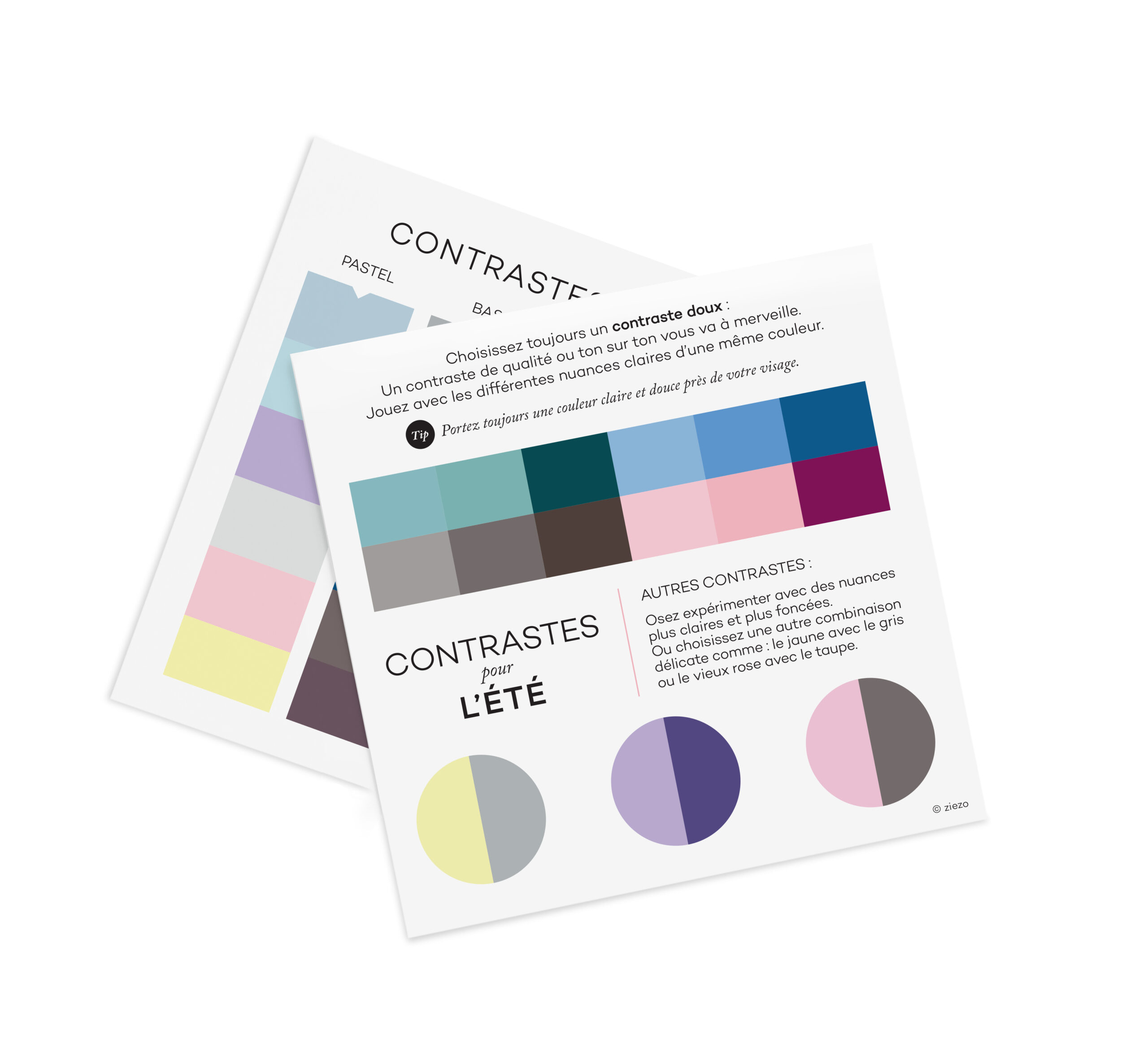 Cartes des contrastes pour l'été